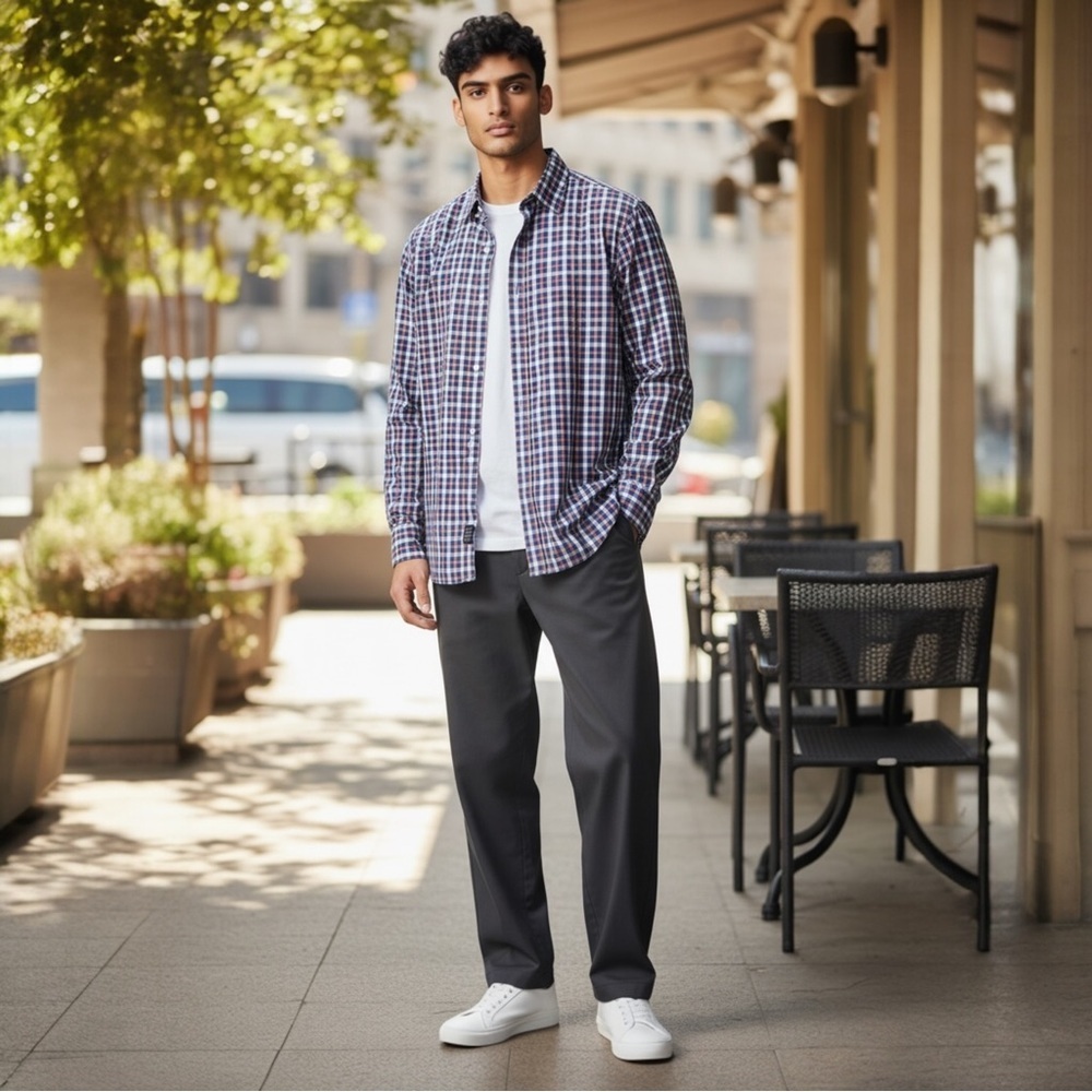 J.Crew Mercantile Flex Plaid Button Down Shirt Men’s M - Picture 1 of 4